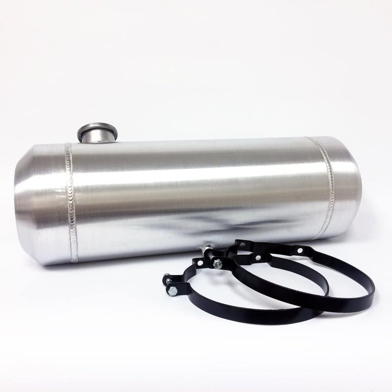 JSD AUTO PARTS خزان وقود ألمنيوم بسعة 5 جالون مع ملحقات، الأبعاد الكلية 8" × 24"، خزان دائري 1/4" NPT - Image 3